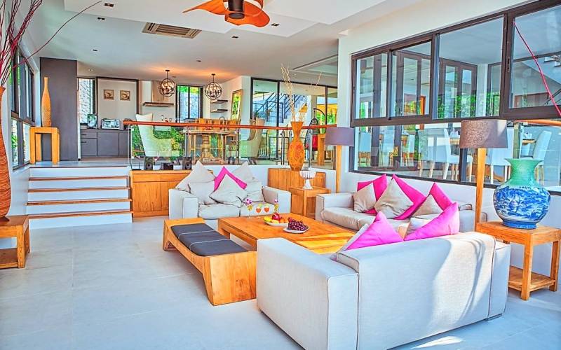 Modern Six-Bedroom Ocean View Pool Villa overlooking Surin