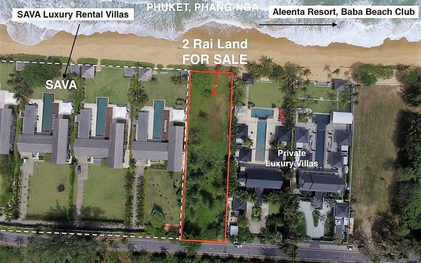 Absolute Beachfront – 2 Rai of Land on Pristine Natai Beach