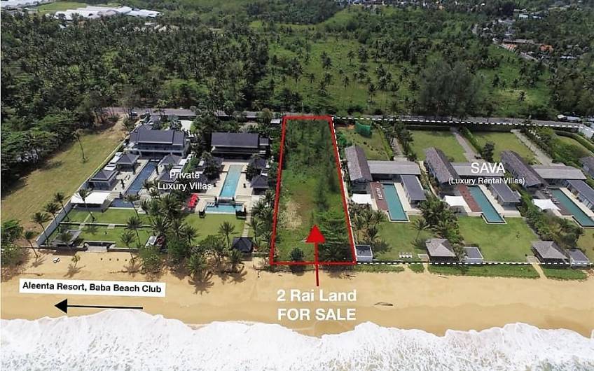 Absolute Beachfront – 2 Rai of Land on Pristine Natai Beach